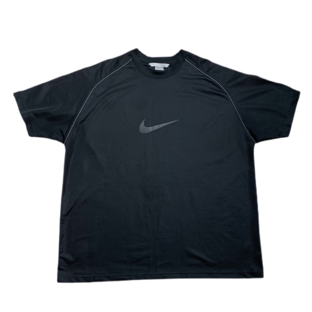 CLEARANCE✨ Nike Men’s Black Center Swoosh Logo Raglan Mesh Tee XXL Y2K
